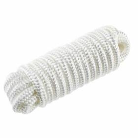 Tek-ab-0050 1/2 Inch 15 Ft Double Braid Nylon Boat Dock Line Mooring Rope Anchor White