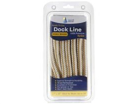 Db-157-2t 1/2inch X 20foot Gold White 2 Pack Double Braided Nylon Dock Line Boats To 35foot