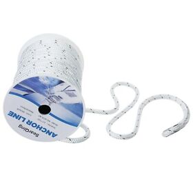 Nq-0069-wt 100ft X 1/2inch Nylon Anchor Line Boat Rope With Stainless Steel Thimble
