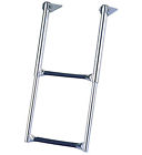 19615 19615-61 Garelick Over Swim Platform Stainless Telescoping 2 Step Boarding Ladder