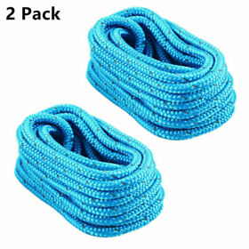 Ab-0479-bu02 2 Pack 1/2 Inch 25ft Reflective Double Braid Nylon Boat Dock Line Mooring Rope