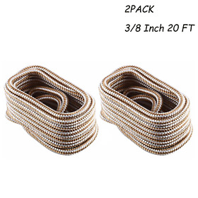 Ab-0483-wg 2 Pack 3/8 Inch 20 Ft Double Braid Nylon Dock Line Mooring Rope Boat Anchor