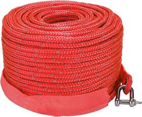 Nbjk-0654-bk 200 Feet Double Braid Nylon Anchor Rope Boat Mooring Line Chafe Guard Bk