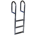 2043-f Dock Edge Step Ladder Wide Welded Aluminum Fixed 776113204306