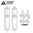 20801003 Leader Accessories Ribbed White Boat Fender Includes Lines 841432110598