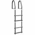 2204-f Dock Edge Ss Fixed 4 Step Ladder Brushed Stainless Steel 776113220405