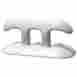 2608w-f Dock Edge Flip Up Cleat 8 White 776113260838