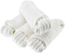 Ab-0724-wt04 4 Pack 3/4 Inch X 30ft Double Braid Nylon Boat Dock Line Mooring Rope White
