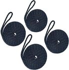 Ab-0481-bk04 4 Pack 5/8 Inch 25 Ft Reflective Double Braid Nylon Boat Dock Line Anchlr