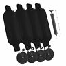 4612-1 Five Oceans Four Inflatable Black Boat Fender Kit Lines Needles
