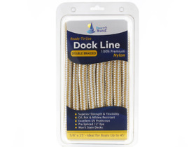 Db-154-2t 5/8inch X 25foot Gold White 2 Pack Double Braided Nylon Dock Line Boats To 45foot