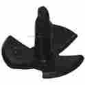 50112 Boater Sports Vinyl Coated River Anchor Black 15 Pound Boat Mushroom New