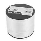 53479 Kimpex Solid Braid Rope Polyester Cord White Marine 779423296566