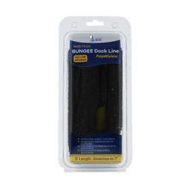 Db-265 5foot Bungee Dock Line Black Stretches To 7foot For Boats Pwc And Kayaks Up 4000#