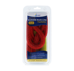Db-267-2 5foot Bungee Dock Line Red 2 Pack Stretches To 7foot For Boats Up 4000#
