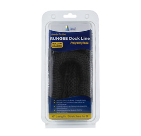 Db-269-2 6foot Bungee Dock Line Black 2 Pack Stretches To 9foot For Boats Up 4000#