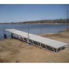 830043005263 Patriot Dock 24 Foot Aluminum Roll In Outdoor Portable Boat Wood With Poly Decking