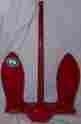 915red Greenfield Red Navy Anchor 15 Lbs Vinyl Coated Boats Up To 18 Pvc Usa New