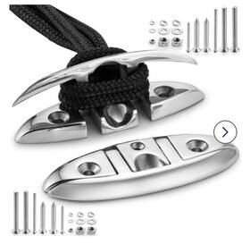 Fd002-2024 Acefvnofo Boat Folding Dock Cleats 6 Inch And Ropes 15 2 Pack With Hardware