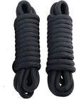 Ab-0048-bk02 Amarine Made 2-pack 3/8inch 20ft Double Braid Nylon Dock Line Mooring Rope Black