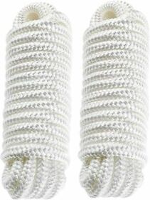 Ab-0415-wt02 Amarine Made 2pack 1/2 Inch 50ft Double Braid Nylon Dock Line Mooring Rope White