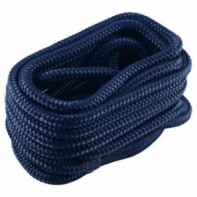 Ab-0482-cb Amarine Made 3/8 Inch 15 Ft Double Braid Nylon Dock Line Mooring Rope Cadet Blue