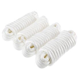 Ab-0417-wt04 Amarine Made 4 Pack 3/4 Inch 25 Ft Double Braid Nylon Boat Dockline Mooring Rope