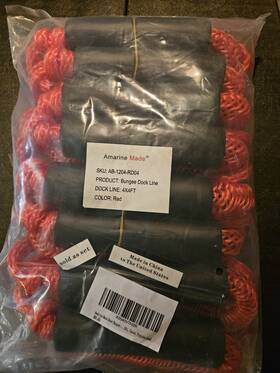 Ab-1204-rd04 Amarine Made Ab-1204-rd04. 4 4ft Bungee Dock Lines-red