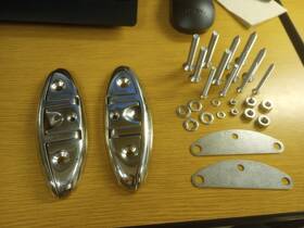 Am37-m1109s Amarine-made Am37-m1109s--2 2 Pcs Stainless Steel Cleat Flip Up Folding 6 Inch For Marine Boat Dock