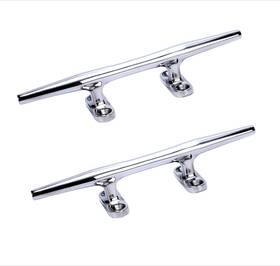 Ca-0017-02 Amarine Made 2 Pack 6 Inch Rope Cleat Deck Stainless Steel Open Base Boat Dock