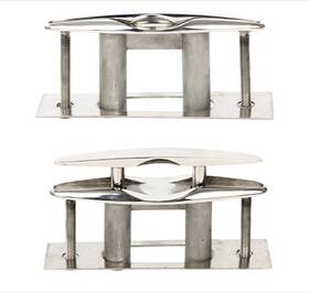 Ca-0021-02 Amarine Made 2pcs Boat Cleat 8 Inch Pull Up Flush Mount Stainless Steel Deck Fittings