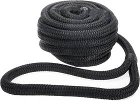 Dc-0006-bk Amarine Made 1 Inch 35 Ft Premium Dock Line Double Braided Thick Nylon Boat Ropes For Mooring