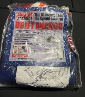 Bsat-036 Anglers Choice 36 Inch Drift Anchor Sea Sock New Never Used