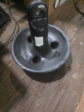 A7j-9943b1 Attwood Marine Mushroom 15lb Pvc Coated Cast Iron Boat Anchor For 45ft Length