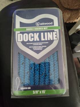 117682-7 Attwood Marine Products Boat Dock Line 3/8 Inch X 25 Foot Blue Nylon
