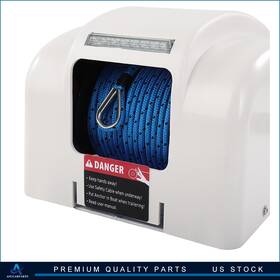 Aup Aup13524501s 45lbs Saltwater Boat Electric Anchor Winch Marine Fall With Wireless Remote White