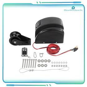 Be13524401u Autodayplus Electric Anchor Winch 45lbs And Integrated Roller With Wireless Remote