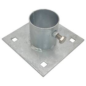 Dh-105 Automotive Authority 1 Stationary Dock Base Plate Hardware 5 Inch X - Heavy-duty Galvanized Steel