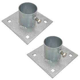 Dh-105 Automotive Authority 2 Stationary Dock Base Plate Hardware 5 Inch X - Heavy-duty Galvanized Steel
