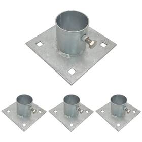 Dh-105 Automotive Authority 4 Stationary Dock Base Plate Hardware 5 Inch X - Heavy-duty Galvanized Steel