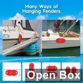 Ghj63f Awemufa 4 Set Eva Boat Fenders For Docking Red