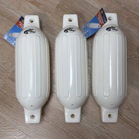 G2-wht Bass Pro Shops Set Of 3 Inflatable Boat Fender - White 4-1/2 Inch X 16