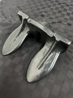 Nc28 Bass Pro Shops 28 Lb Navy Anchor Black Coated Cast Iron Boat Marine Dock Weight - Brand New