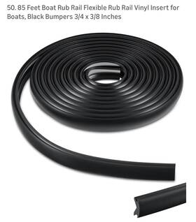 Gre3999 Beeveer 50. 85 Boat Flexible Rub Rail Vinyl For Boats Black Bumpers 3/4 X 3/8 Inch