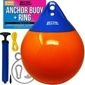 Better Boat 850056643238 Anchor Buoy And Retrieval Ring Vinyl Bouy Balls Round Mooring Buoys