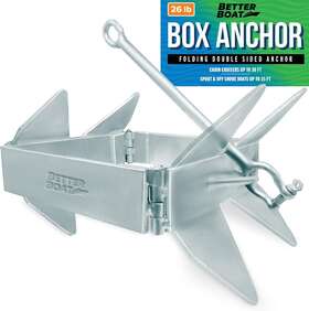 Better Boat Bb-boxanc-26lb Box Anchor For Boats Small And Large Folding 26lb