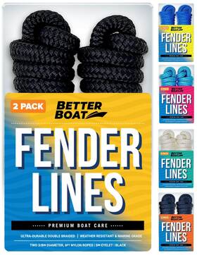 Bb-fndr-2bl Better Boat Fender Lines For Bumper Hangers Bag Buoy Marine R