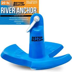 Better Boat Bb-rivanc-20lb River Anchor 20 Lb Up To 24ft Mushroom For Boats Coated