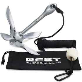 145786 Boat Anchor Kit For Kayaks Canoes Sups And Jet Skis 3lb 40ft Rust Resistant
