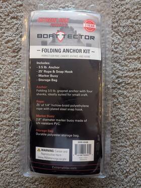 10202929 Boat Tector Brand New Folding Anchor Kit Extreme Max Products